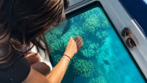 reduce glare on glass bottomed photos