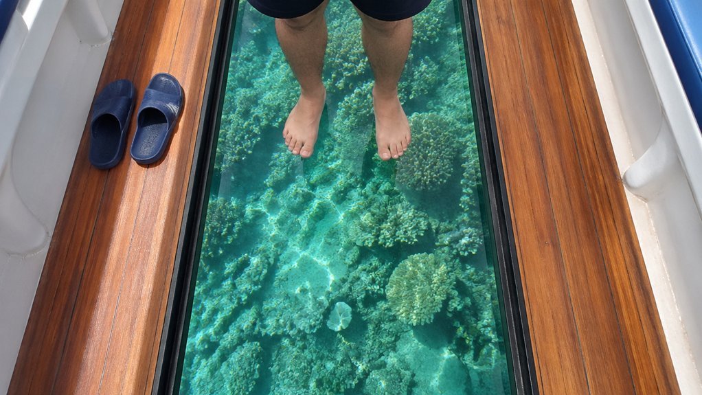 remove slippers to reduce reflections